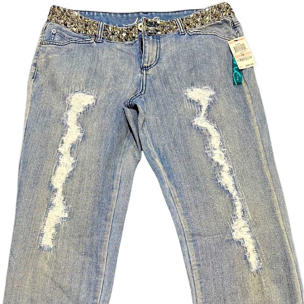 Rhine Stone Denim Boot Cut Jeans